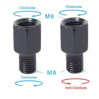 Adaptadores De Espejo Para Motocicleta 1 Par Negro Conversión De Espejos Traseros Tornillos M10 10MM M8 8MM Derecho Y Izquierdo Hilo - details 5