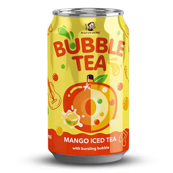 Bebida de Bubble Tea Sabor Mango 340ml - 1