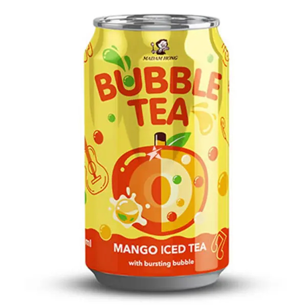 Bebida de Bubble Tea Sabor Mango 340ml - 1