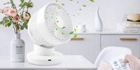 Ventilador Oscilante con mando a Distancia, Ventilador Sobremesa Giratorio con Control de Remoto, 17w Ventilador Silencioso Potente Ventilador Circulación de Aire, 6 Velocidades, 7 Horas Temporizador, 70° Oscilante,Ventilador Portátil para Hogar, Trabajo - details 2