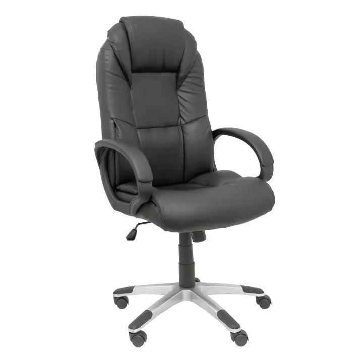 Sillón de Dirección Ergonómico Piqueras Y Crespo con Mecanismo Basculante y Regulable en Altura Tapizado en Similpiel Negro - 1