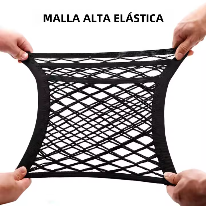 Red De Carga Para Motocicleta Doble Capa De Alta Elasticidad Con Gancho Red De Bungee Para Almacenamiento De Casco Accesorio De Equipaje - 1