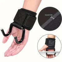 2-Pack De Gancho Para Muñeca De Acero Inoxidable Con Mango Suave Para Levantamiento De Pesas Pull-Ups Y Entrenamiento De Fuerza Soporte Horizontal Para Barra - details 0