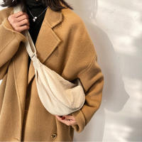 Bolso Bandolera De Nylon Para Mujer Estilo Casual Sencillo Con Hombro Único Versátil Moda Color Sólido Estudiante Bolsa Media Redonda - details 5