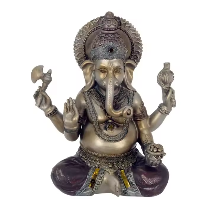 SIGNES GRIMALT Signes Grimalt Figura Decorativa Dios Ganesha Resina Gris 20x10x16.5cm - 1