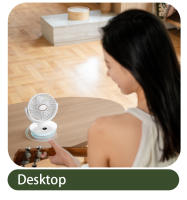 Ventilador Portátil Recargable Con Pantalla Digital LED Tiempo De 8H Luz De Colores Multicolor Ajustable 180° Montado En La Pared O Techo - details 6