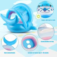 Baby Pool Float With Canopy Upf50+ Sun Protection Inflatable Baby Float Water Toys Summer Toys Baby Swim Float For Pool Aged 6-36 Months - details 2