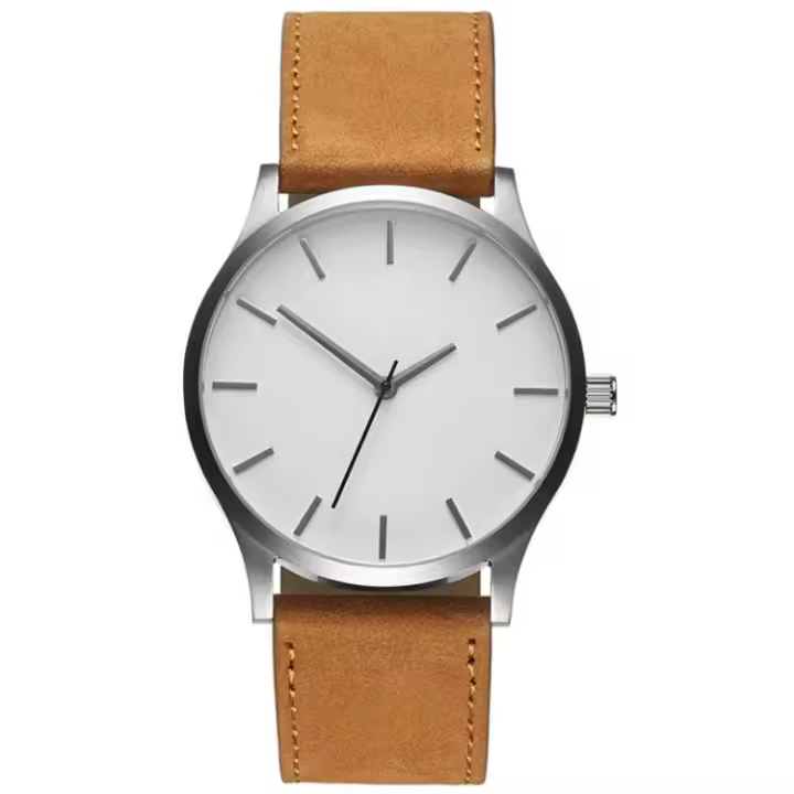 Reloj para hombre con estilo europeo - americano, gran dial, correa de cuero, movimiento de cuarzo, un reloj para el hombre que valora el estilo y la calidad - 1