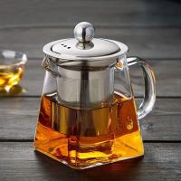 Glass Teapot 350ml Teapot for One with Heat Resistant Stainless Steel Infuser Perfect for Tea and Coffee - details 0
