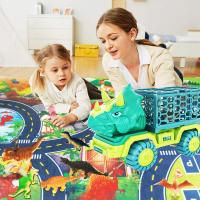 Juguetes De Camión Con Dinosaurio Triceratops Matriz De Actividades Grande Juego De Dinosaurios Con Huevos Para Niños Y Niñas - details 3