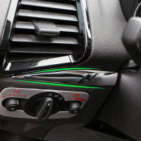 3Pcs/set Abrazadera De Cuero Negro Para Ford Ecosport 2013-2017 ABS Cromado Plata Adornos Para Caja De Almacenamiento Del Guante - details 2