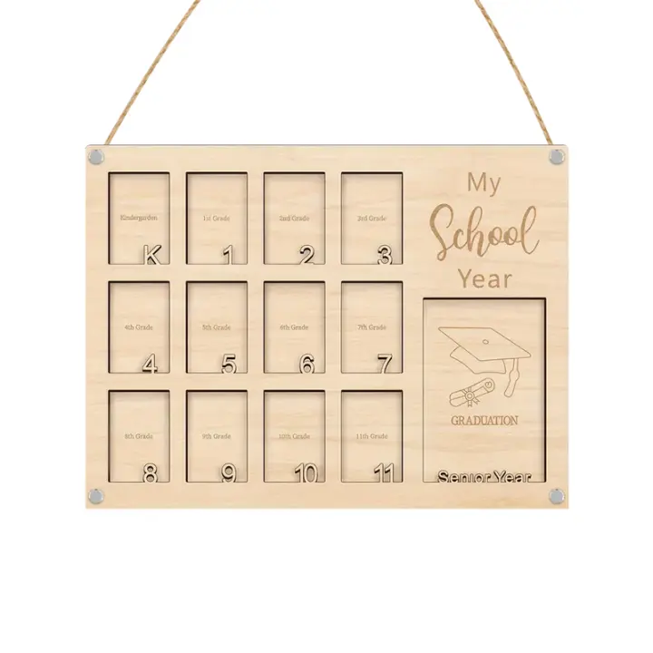 Marco De Fotos De Graduación De Madera Estilo Moderno Para Año Senior Decoraciones Para Fiesta De Graduación Regalo De Escuela - 1
