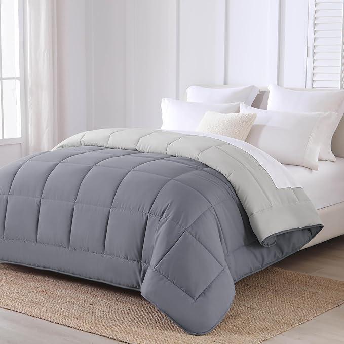 Printex Home Edredón Nórdico 360gr de fibra bicolor reversible para invierno, extrasuave y transpirable, ideal para noches frías y habitaciones de baja temperatura, máximo confort