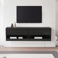 Soporte de TV con iluminación, 7 Colores ajustables, soporte de TV Colgante Soporte de TV Lowboard 140x35x40cm - details 0
