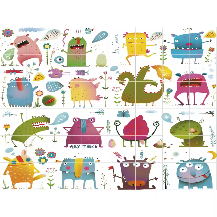 VINILKO, Alfombra de vinilo Monstruos 100x150 cm - 1