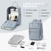 Mochila Para Laptop De 15.6 Pulgadas Estilo Coreano Vintage Bolsa De Viaje Mochila De Negocios Para Hombres Y Mujeres Bolsa Escolar - details 3