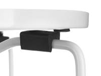 ARISE SHOP-Mesa auxiliar redonda, mesa de bandeja de metal, mesa auxiliar de 47diam blanco  y negro.47x51cm - details 4