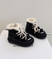 Botas De Nieve Para Niños 2024 Nuevas De Invierno Cuero Genuino Con Piel Suave Calientes Antideslizantes Moda Zapatos Para Bebés Niños Y Niñas 1-6 Años - details 0