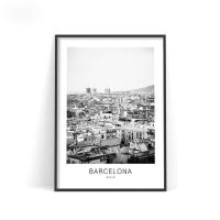 Arte En Lienzo De Ciudades Del Mundo En Blanco Y Negro: París Barcelona Berlín Paisajes Para Decoración De Paredes Del Hogar - details 5