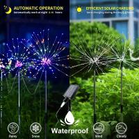 4Pcs Luz De Fuegos Artificiales Solares Para Jardín Luz De Globos Impermeables Para Decoración DIY De Casa Lámpara De Dandelion Para Paisaje De Césped - details 2