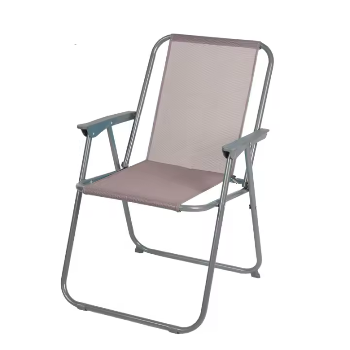 Maxia Market Silla de Playa Plegable con Reposabrazos de Acero Cayo Ancho de Exteriores Resistente y Cómoda - 1