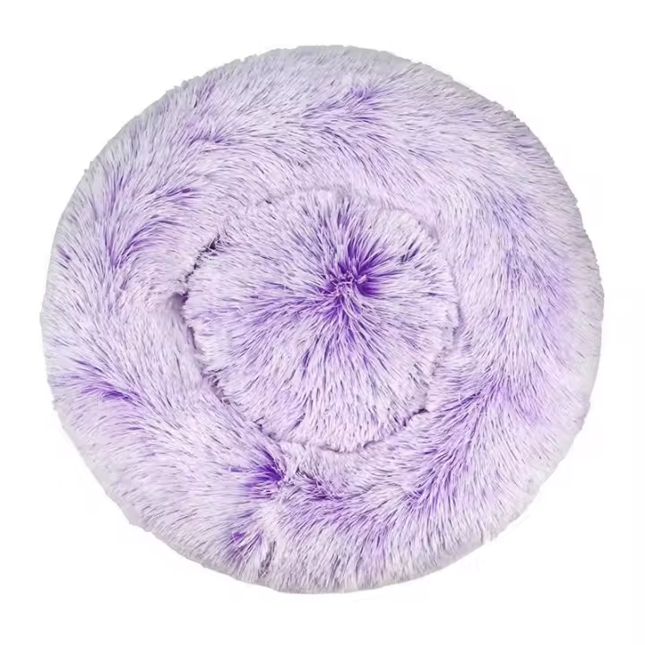 Cama para gatos, cojín suave, lavable para perros y gatos (degradado morado, 40 cm), Sunny - 1