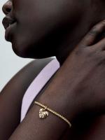 Pandora - Charm Colgante de hoja de Monstera brilliantly-Baño de Oro de 14K - details 3