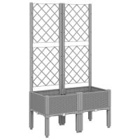 vidaXL Jardinera con enrejado PP 80x40x142 cm Color Gris,  Gris claro,  Negro y mas - details 4