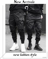 Pantalones De Jogger Harem Para Hombre En Color Negro Estilo Streetwear 2023 Pantalones Cargo Casual Con Bolsillos De Moda Oversize Para Verano - details 0