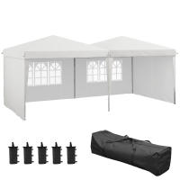 Outsunny Carpa Plegable 6x3 m con Paredes Laterales Carpa para Fiestas Altura Ajustable con Bolsa de Transporte Ruedas y 5 Bolsas de Arena para Exterior Jardín Patio - details 0