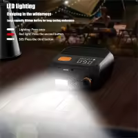 Bomba de aire eléctrica portátil, bomba de SUP inalámbrica de 80W, batería recargable de 20PSI 8000mAh, bomba de tabla de Paddle, iluminación LED, para inflables - details 3