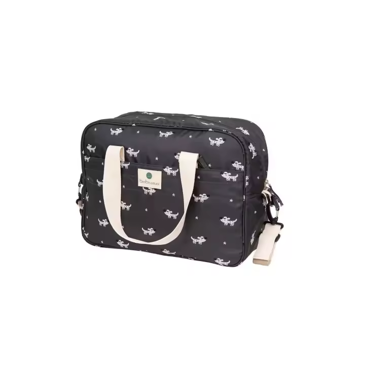 Bimbidreams Bolso Maternal  impermeable Guau gris oscuro estampado perritos - 1