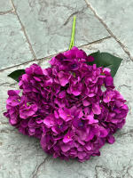 Gran Tamaño 5 Cabezas De Flores Artificiales Hydrangea En Blanco Y Rosa Para Boda Decoración De Fiesta En Casa Flores Silken Para Arreglo De Novia - details 25
