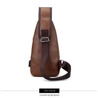 Nueva Bandolera Para Hombre Con USB Gran Capacidad De Carga Portátil Deportes Al Aire Libre Bandolera Diagonal PU Con Cierre De Cremallera - details 16