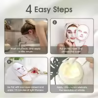 Máscara De Belleza LED Para Cara Con Terapia De Luz Roja Y 7 Colores Dispositivo De Cuidado De La Piel Rejuvenecimiento Antiarrugas Blanqueamiento Elevación Uso Doméstico - details 8