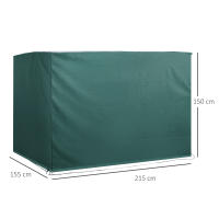 Outsunny Funda Protectora para Columpio Balancín de Jardín de 3 Plazas 215x155x150 cm Impermeable con Cremallera Cubierta de Muebles Exterior Antipolvo Antiviento - details 2