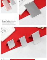 Espejo De Maquillaje Portátil Y Plegable De Aluminio Pequeño Y Compacto Para Vestíbulo Espejo De Dos Caras De Acero Inoxidable Y Vidrio Tamaño 7x6.5cm - details 4