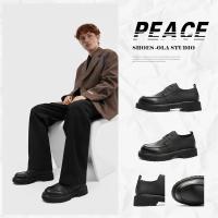 Zapatos De Cuero Para Hombre Casual Clásico Negocios Formales Con Cordones Hechos a Mano Transpirables Suela Gruesa Moda Zapatos - details 1