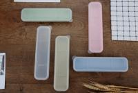 Caja De Comedor Portátil Multicolor Con Cubierta Transparente Estuche De Alimentos Ecológico Para Estudiantes Y Hogar Incluye Cuchillo Fork Cuchara - details 2