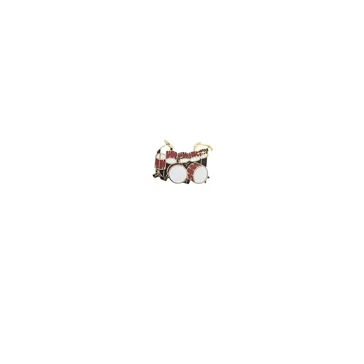 MINI PINS-Bateria 7 Piezas (Rojo) (4cm), elegante pin acabado lacado, Mega Music - 1