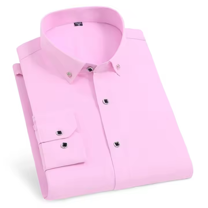 Camisa De Encaje Para Hombre Con Cuello En V Manga Larga Diseño Sólido Casual Adecuada Para Negocios Y Sociales En Colores Blanco Negro Azul Náutico - 1