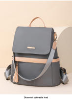 Mochila urbana sencilla de alta gama de nailon, mochila de gran capacidad para mujer. - details 3
