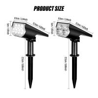 Spotlight Solar Para Jardín Luz De Pared De Jardín LED IP65 Impermeable Para Patio Calle Decoración De Paisaje Iluminación Automática - details 8