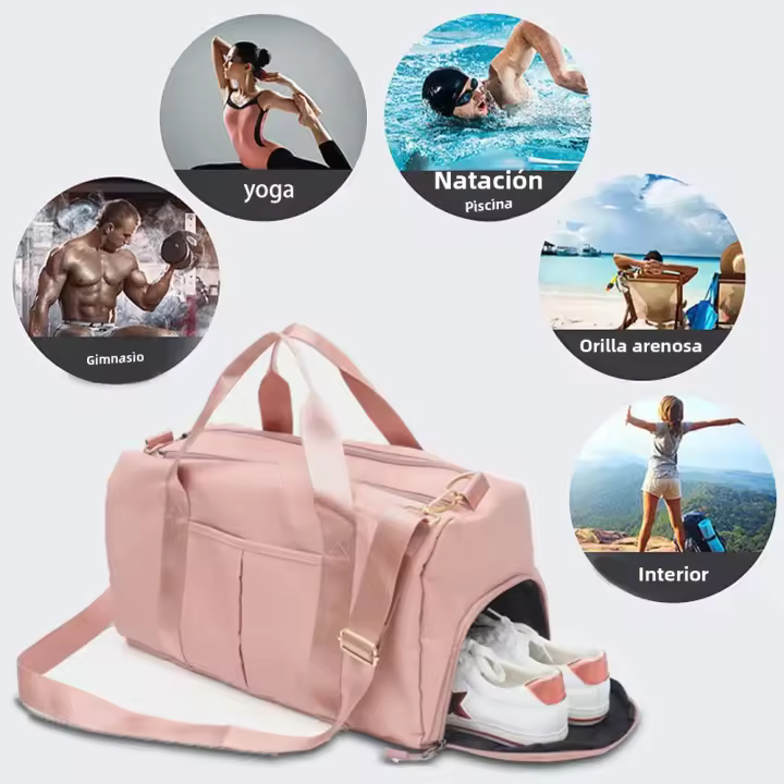 Bolsa De Deporte Para Hombres With Para Zapatos Y Bolsa Húmeda Bolsa De Viaje Para Mujeres Bolsa De Gimnasio Para Natación Y Yoga - 1