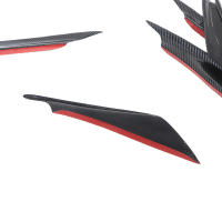 4PcsSpoiler De Fibra De Carbono Para Coche Difusor De Parachoques Fin De Aleta Canard Splitter Knife De Aire Material ABS - details 13