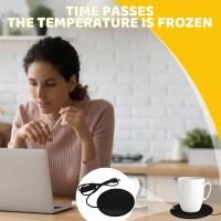 Calentador de tazas de café USB para escritorio, tazas de té, café, leche, posavasos, calentador de bebidas eléctrico inteligente, taza para bebidas con pantalla retroiluminada LED para el hogar, oficina, placa calefactora USB - details 3