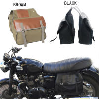 Bolsa De Selleccion Para Motocicleta De Gran Capacidad Impermeable De Lona Con Cuero Herramientas Laterales Para Viaje Y Montar Bicicleta - details 7