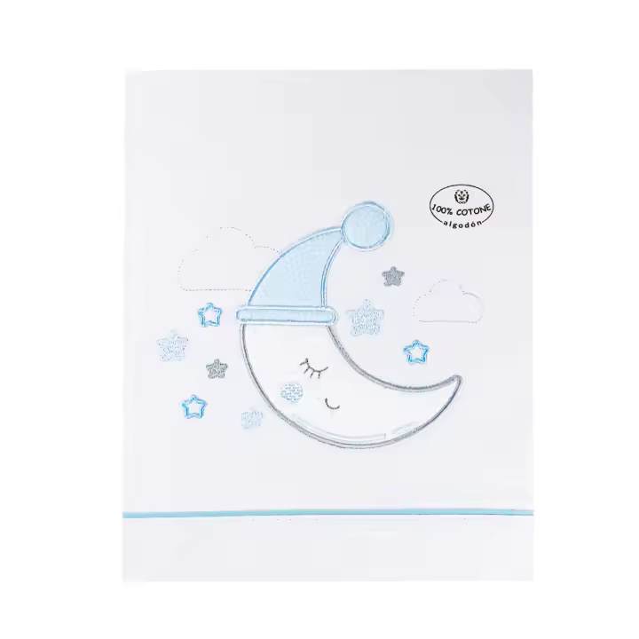 Juego de Sábanas 100 % Algodón para Cuna 60 X 120 CM ( Bajera + encimera + Funda de Almohada ) Fafricado en España - 1