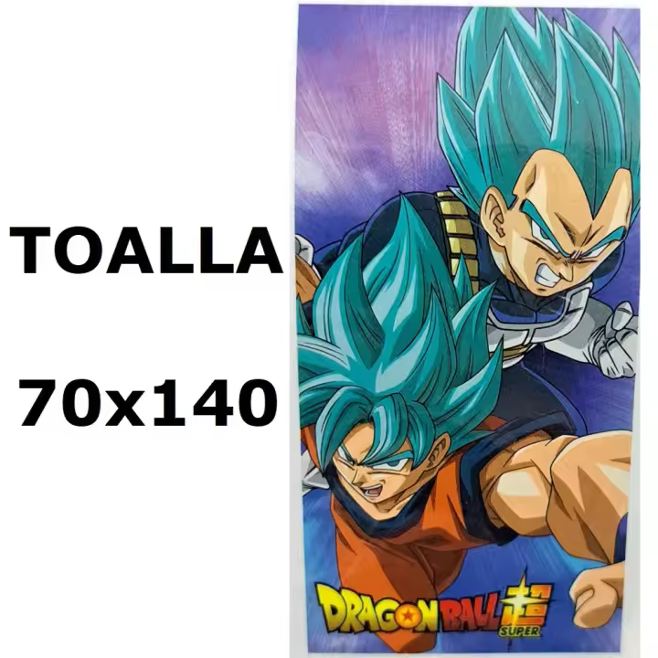 Toalla de playa Dragon Ball Z,Toalla de baño Dragon Ball Z,MICROFIBRA 100% POLYESTER,MEDIDAS 70x140cm,cm,fespu - 1