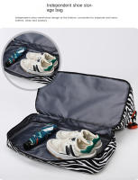 Bolso De Viaje Para Mujer Con Estampado Animal De Nylon Duradero Y Gran Capacidad Bolso Deportivo Grande Para Fin De Semana Y Noche - details 4